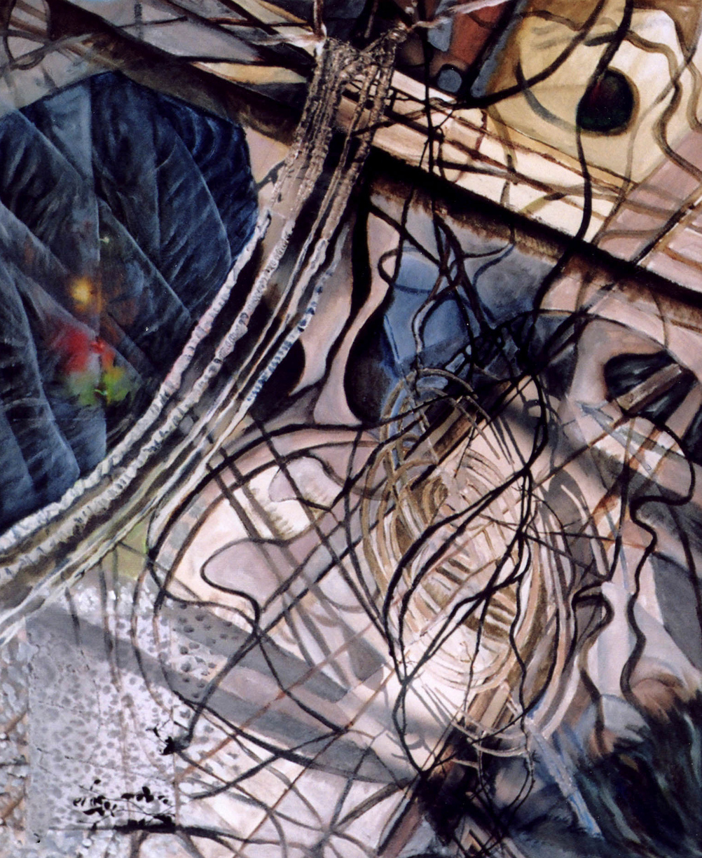 Intuitive Oil & Mixed Media on Canvas by Clairvoyant Intuitive Artist Joanna Whitney