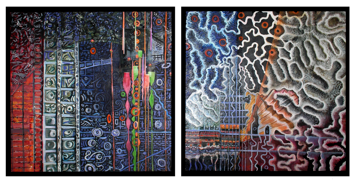 Intuitive Oil & Mixed Media on Canvas by Clairvoyant Intuitive Artist Joanna Whitney