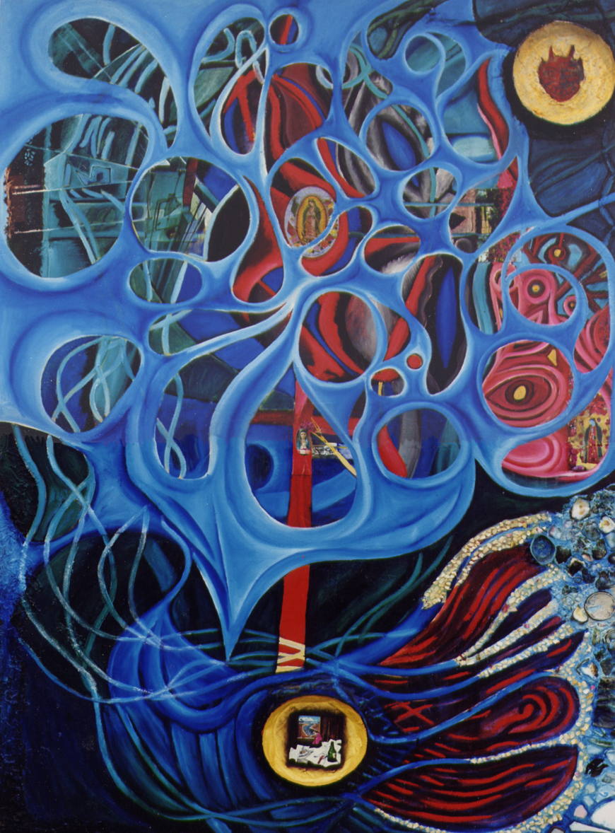 01 Acapulco Changes Mixed Media Oil on Canvas by Clairvoyant Intuitive Artist Joanna Whitney