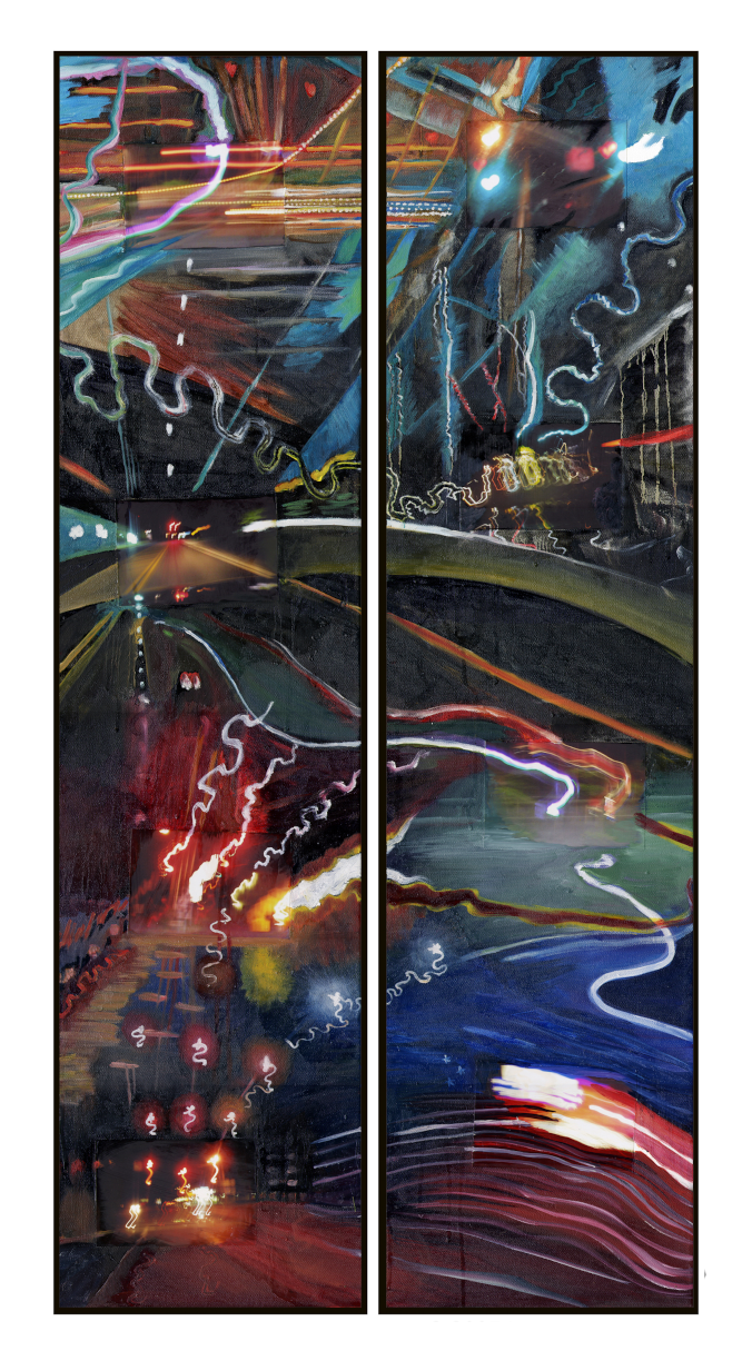 Intuitive Oil & Mixed Media on 2 Canvases by Clairvoyant Intuitive Artist Joanna Whitney