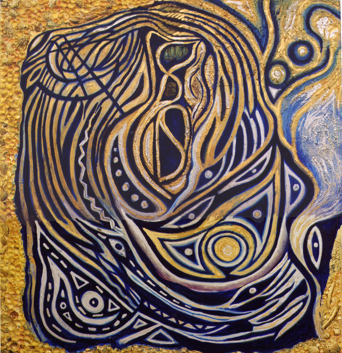 Intuitive Oil & Mixed Media on Canvas by Clairvoyant Intuitive Artist Joanna Whitney