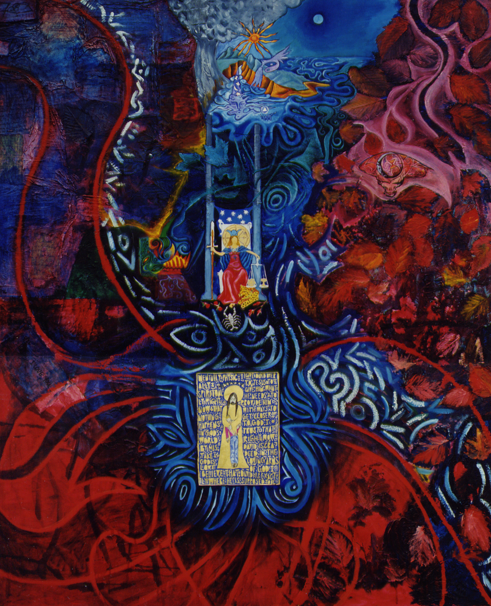 Intuitive Oil & Mixed Media on Canvas by Clairvoyant Intuitive Artist Joanna Whitney
