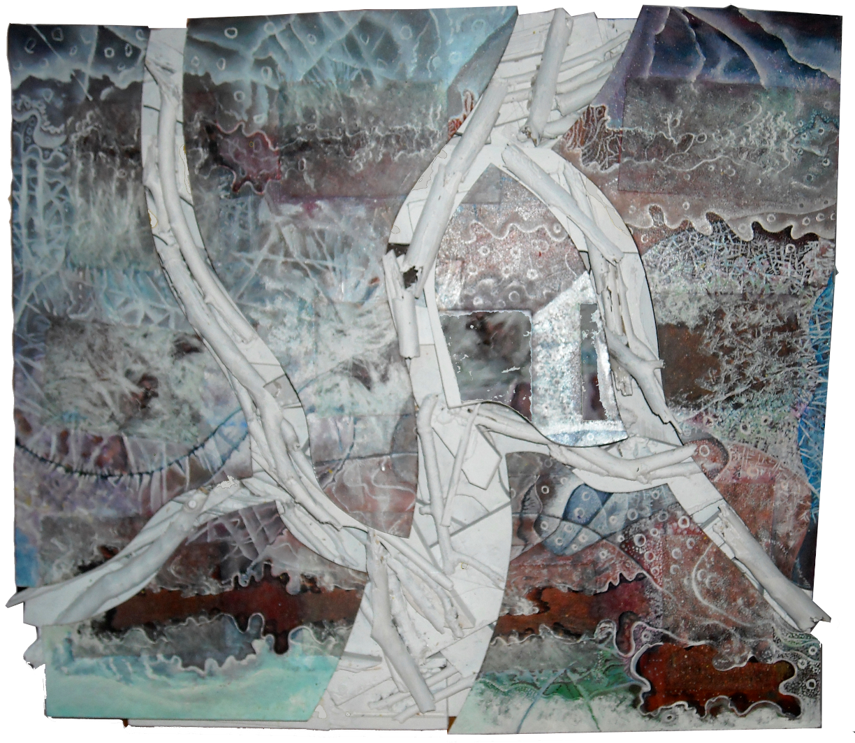 Intuitive Oil & Mixed Media on Canvas by Clairvoyant Intuitive Artist Joanna Whitney
