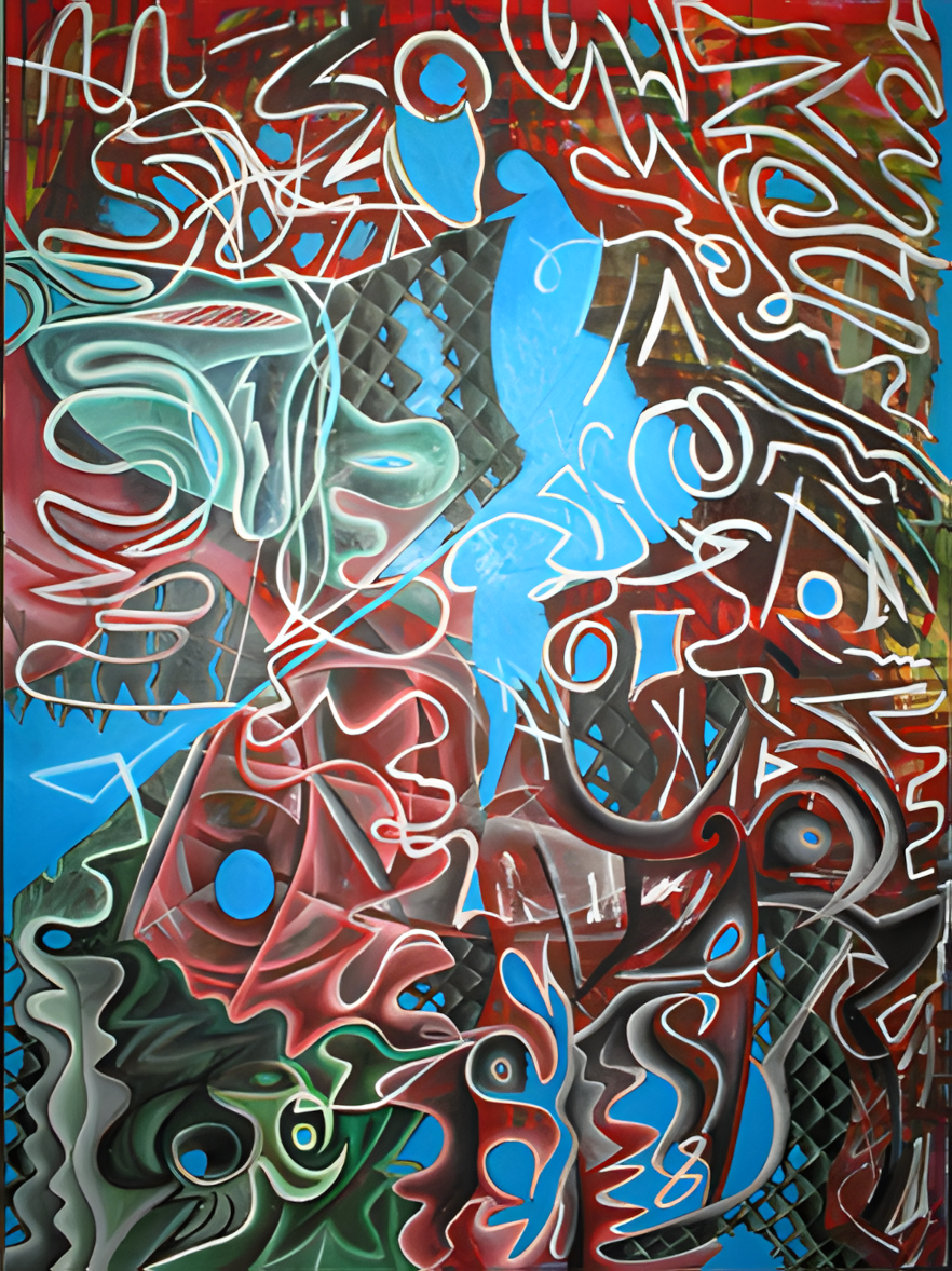 Intuitive Oil & Mixed Media on Canvas by Clairvoyant Intuitive Artist Joanna Whitney