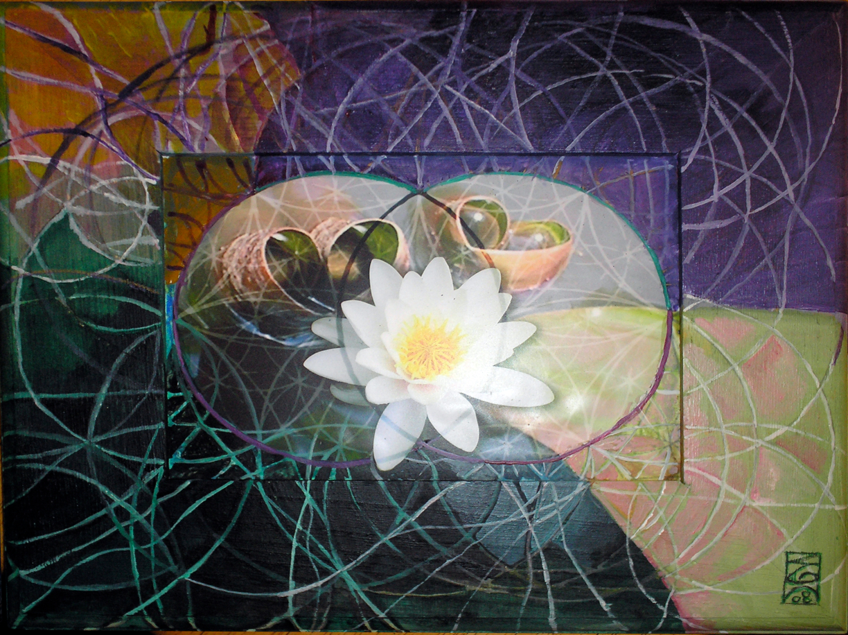 Intuitive Oil & Mixed Media on Canvas by Clairvoyant Intuitive Artist Joanna Whitney
