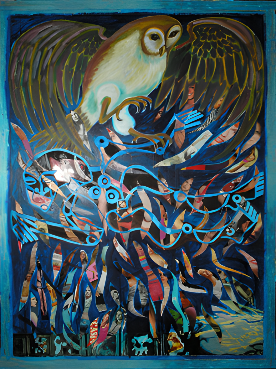 Intuitive Oil & Mixed Media on Canvas by Clairvoyant Intuitive Artist Joanna Whitney