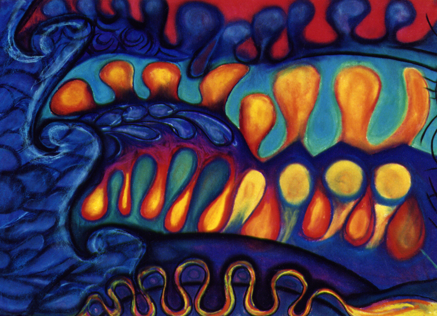 Intuitive Pastel Art FAWE 1 by Clairvoyant Intuitive Artist Joanna Whitney
