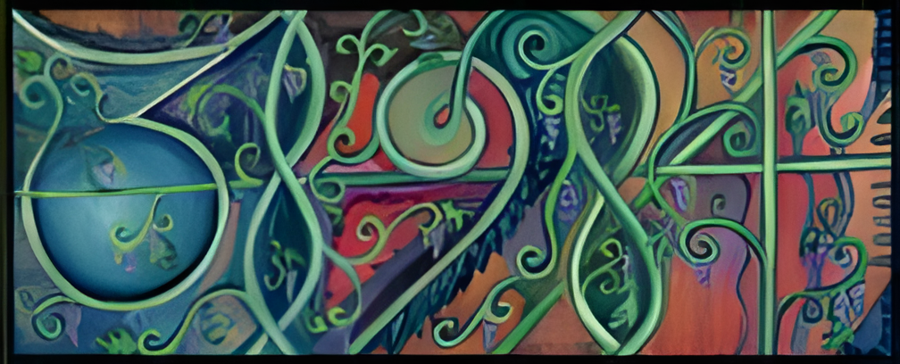 Intuitive Oil on Wood by Clairvoyant Intuitive Artist Joanna Whitney