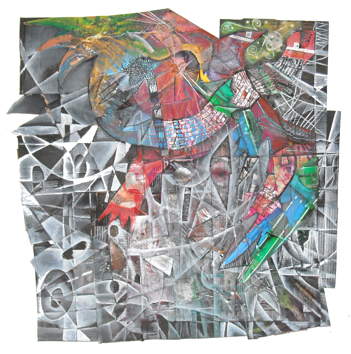 Intuitive Oil on Cardboard by Clairvoyant Intuitive Artist Joanna Whitney