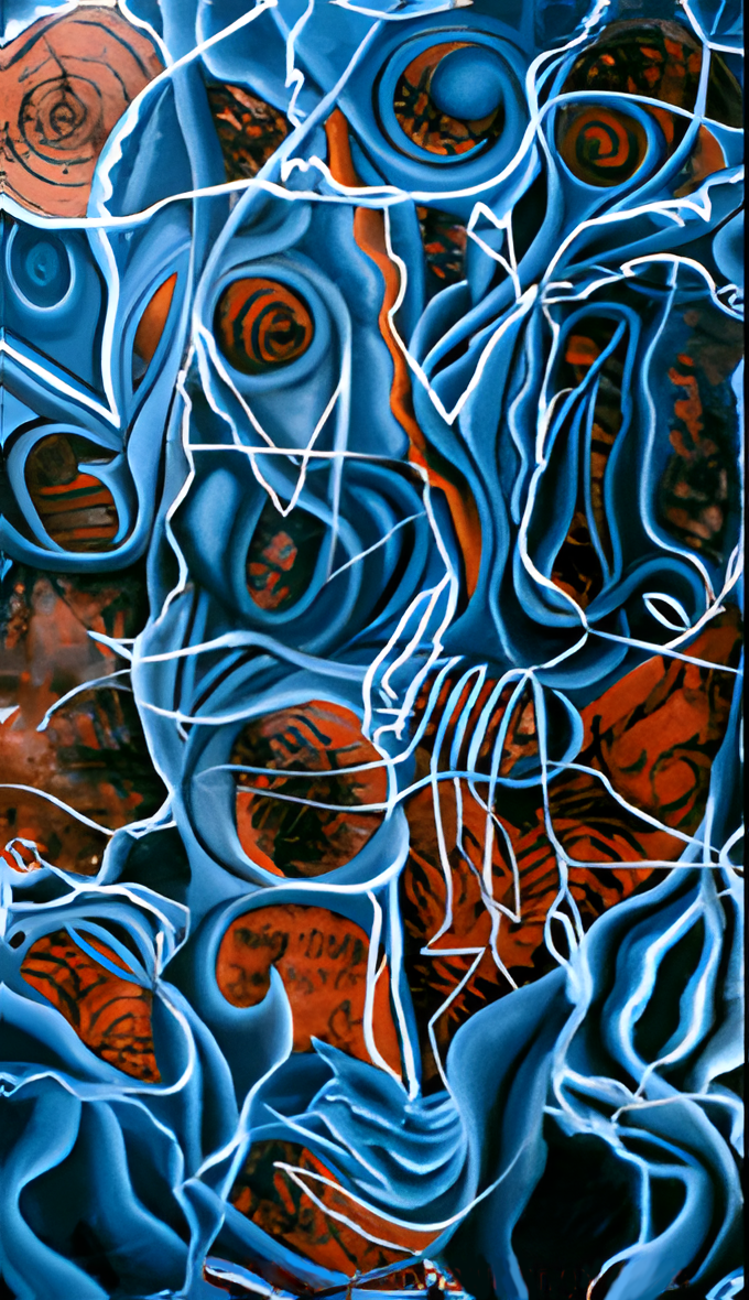Consciousness, Intuitive Oil & Mixed Media on Canvas by Clairvoyant Intuitive Artist Joanna Whitney