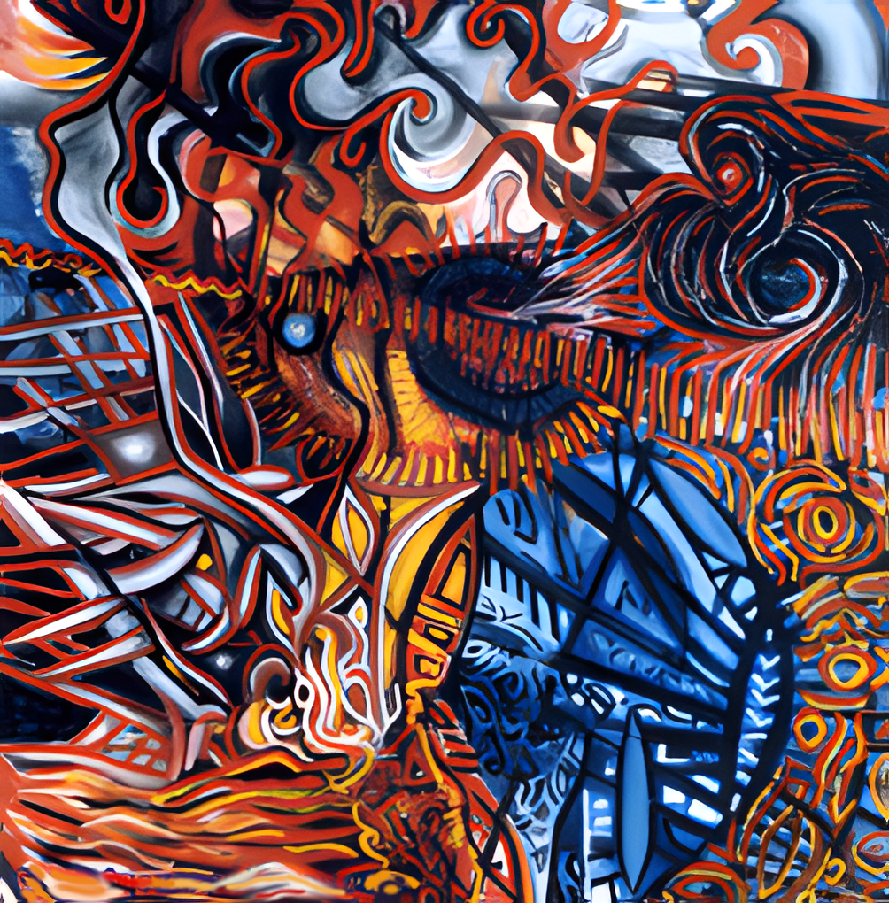 Regeneration. Intuitive Oil & Mixed Media on Canvas by Clairvoyant Intuitive Artist Joanna Whitney